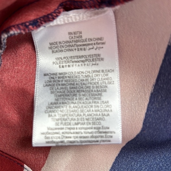 BCBGMAXAZRIA Striped Bell Sleeve Top Size Small - Picture 10 of 11